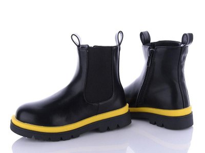 Ботинки для девочек Clibee (32-37) A97 black-yellow (деми)