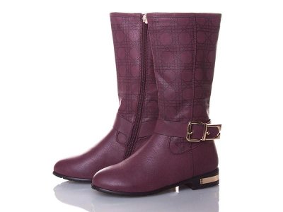 Сапоги детские для девочек Style baby-Clibee (33-38) NW006 wine-red (деми)
