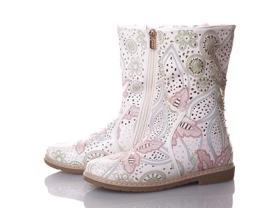 Сапоги детские для девочек Style baby-Clibee (33-38) NH13 white (деми)
