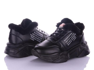 Кроссовки женские зима Violeta (36-40) 120-22 black (зима)
