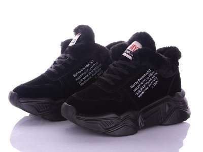 Кроссовки женские зима Violeta (36-40) 120-23 black (зима)