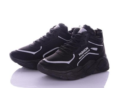 Кроссовки женские зима Violeta (36-41) 177-1 black (зима)