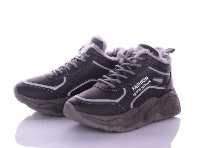 Кроссовки женские зима Violeta (36-41) 177-1 d.grey (зима)