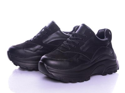 Кроссовки женские зима Violeta (36-41) 166-48 black (зима)