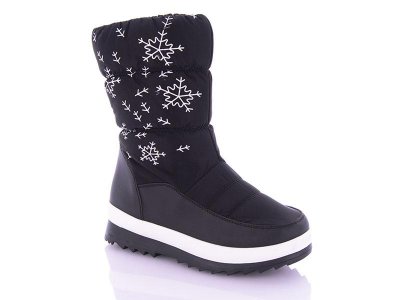 Дутики женские Lion (36-41) A786-10 black (зима)