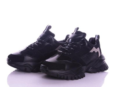 Кроссовки женские зима Violeta (36-41) 166-54 black (зима)