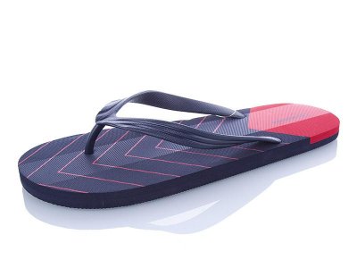 Шлепанцы мужские Restime (46-49) TGL20912 navy-red батал (лето)