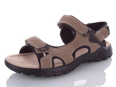Босоножки мужские Steiner (47-49) D6829 l.brown батал (лето)