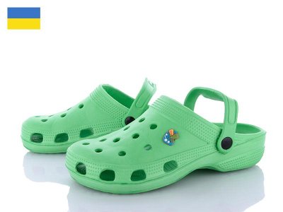 Кроксы подростковые Sanlin2 (36-41) SV018 зеленый (лето)