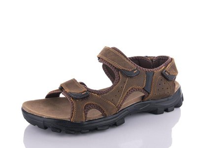 Босоножки мужские Restime (46-49) NGL21111 l.brown батал (лето)