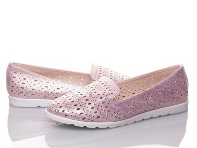 Балетки женские Meideli (41-43) H75 pink батал (лето)