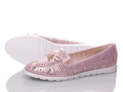 Балетки женские Meideli (41-43) H76 pink батал (лето)
