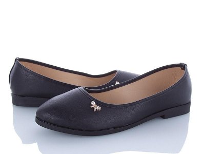 Туфли женские AiMeiDui (41-43) AD102 black батал (деми)