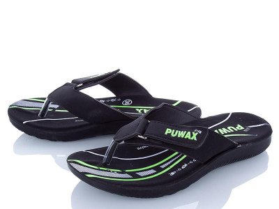 Шлепки подростковые DeMur (36-39) A6101 green (лето)
