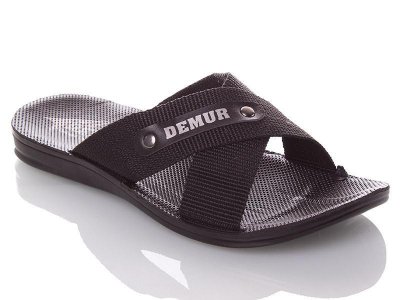 Шлепанцы мужские DeMur (40-45) MDeMur black (лето)