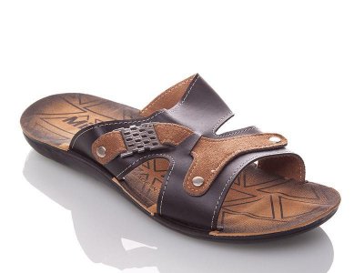 Шлепанцы мужские DeMur (40-45) MMessi black (лето)