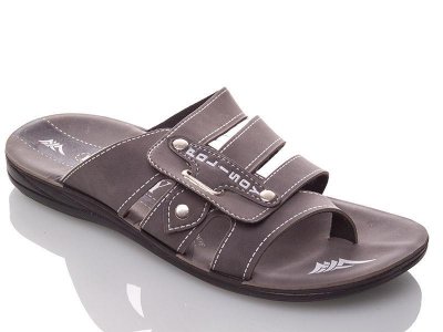 Шлепанцы мужские DeMur (40-44) MPolisoy B-L grey (лето)