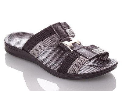 Шлепки подростковые DeMur (36-40) PH-black-grey (лето)