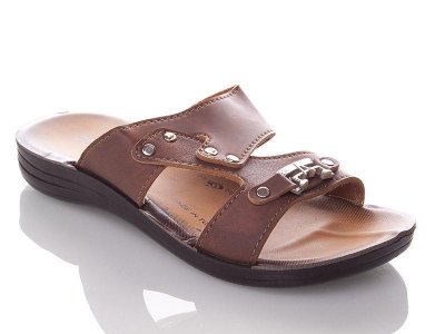 Шлепки подростковые DeMur (36-40) PPolomax-A-brown (лето)