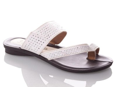 Шлепки женские DeMur (36-40) WLinda-white (лето)