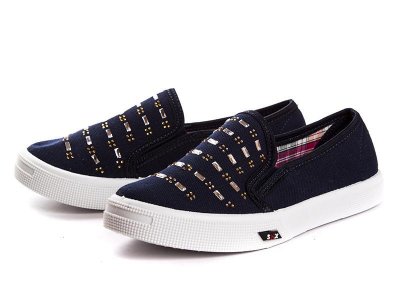 Слипоны детские DeMur (31-35) G2850-01-paetki-blue (деми)