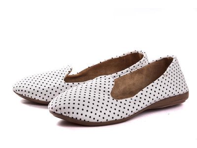 Балетки детские DeMur (30-35) GPeas-white (деми)