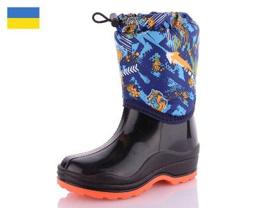 Сапоги детские для мальчиков зима DeMur (26-29) SDR mahinka orange (зима)