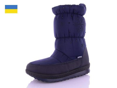 Дутики женские DeMur (37-42) ZL02 blue (зима)