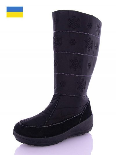 Дутики женские DeMur (37-42) ZL06 black (зима)
