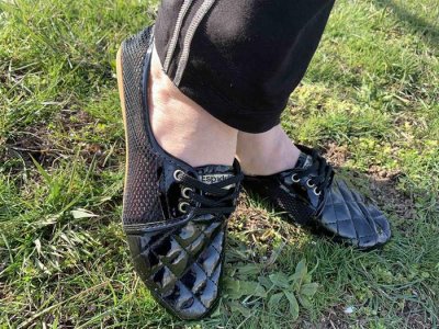 Мокасины женские DeMur (36-40) 001 black (лето)