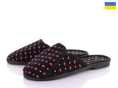 Тапочки женские Олимп (36-41) AT31 black (лето)