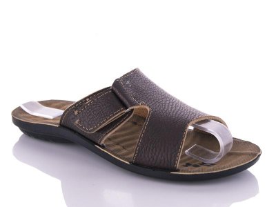 Шлепки подростковые DeMur (36-39) 5321 brown (лето)