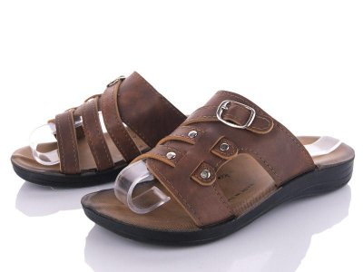 Шлепки подростковые DeMur (36-40) Polomax pr brown (лето)