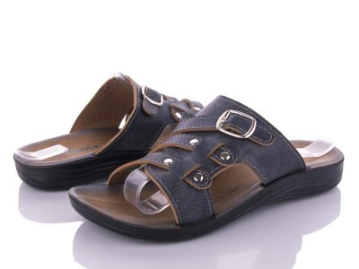 Шлепки подростковые DeMur (36-40) Polomax pr grey (лето)