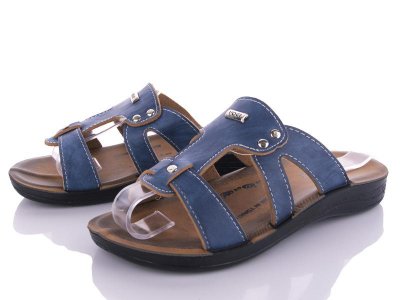 Шлепки подростковые DeMur (36-40) Polomax vogi blue (лето)