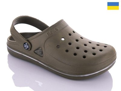 Кроксы подростковые Dago (36-41) Roksol П753 хаки (лето)