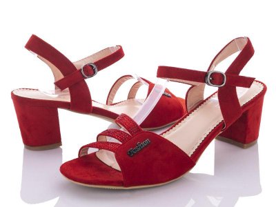 Босоножки женские Zahar (41-43) 068-17 red батал (лето)