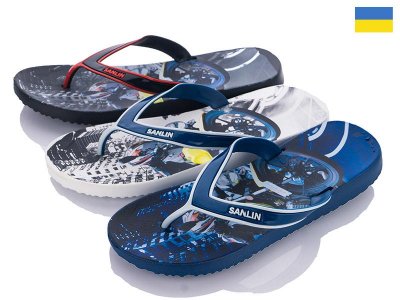 Шлепки подростковые Alex (36-41) MП80-1 mix (лето)