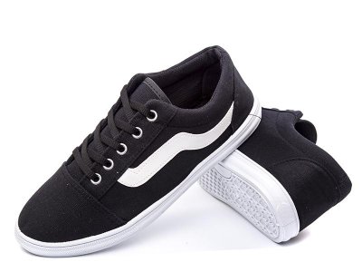 Кеды женские Violeta (36-40) 1-104 black-white (деми)
