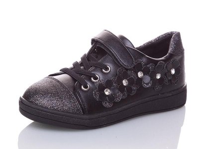 Кеды детские Yalike (30-37) 308-10 black (деми)