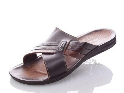 Шлепанцы мужские Oskar (41-45) 3540G black (лето)