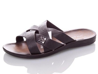 Шлепанцы мужские Oskar (41-45) 10310G black (лето)