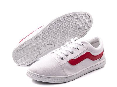 Кеды женские Violeta (36-40) 1-104 WHITE-RED (деми)