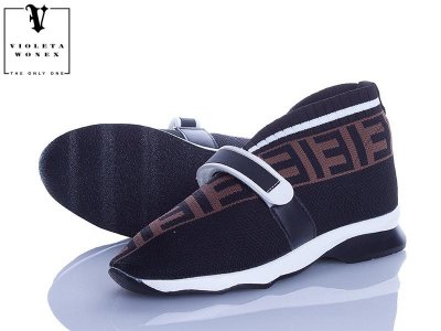 Кроссовки женские Violeta (36-41) 135-6 black (деми)