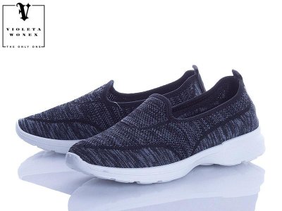 Кроссовки женские Violeta (36-41) 20-815 black (деми)