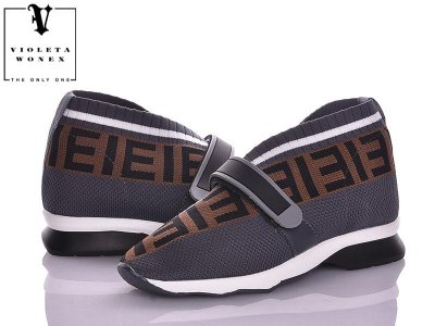 Кроссовки женские Violeta (36-41) 135-6 d.grey (деми)