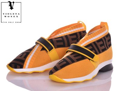 Кроссовки женские Violeta (36-41) 135-6 yellow (деми)