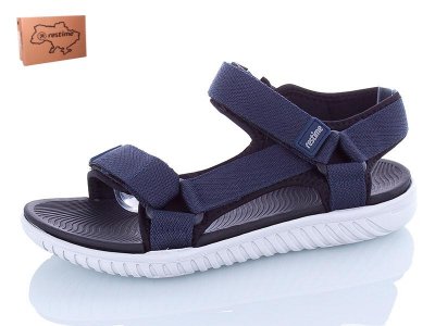 Босоножки мужские Restime (36-41) MWL21223 navy (лето)