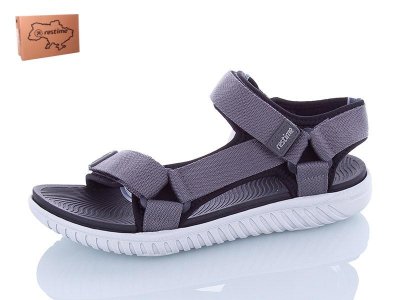 Босоножки мужские Restime (36-41) MWL21223 grey (лето)