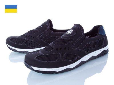Кроссовки мужские Львов База (40-45) Kindzer S35-1 черный (лето)